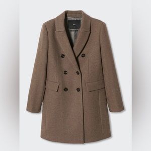 MANGO Wool double-breasted coat